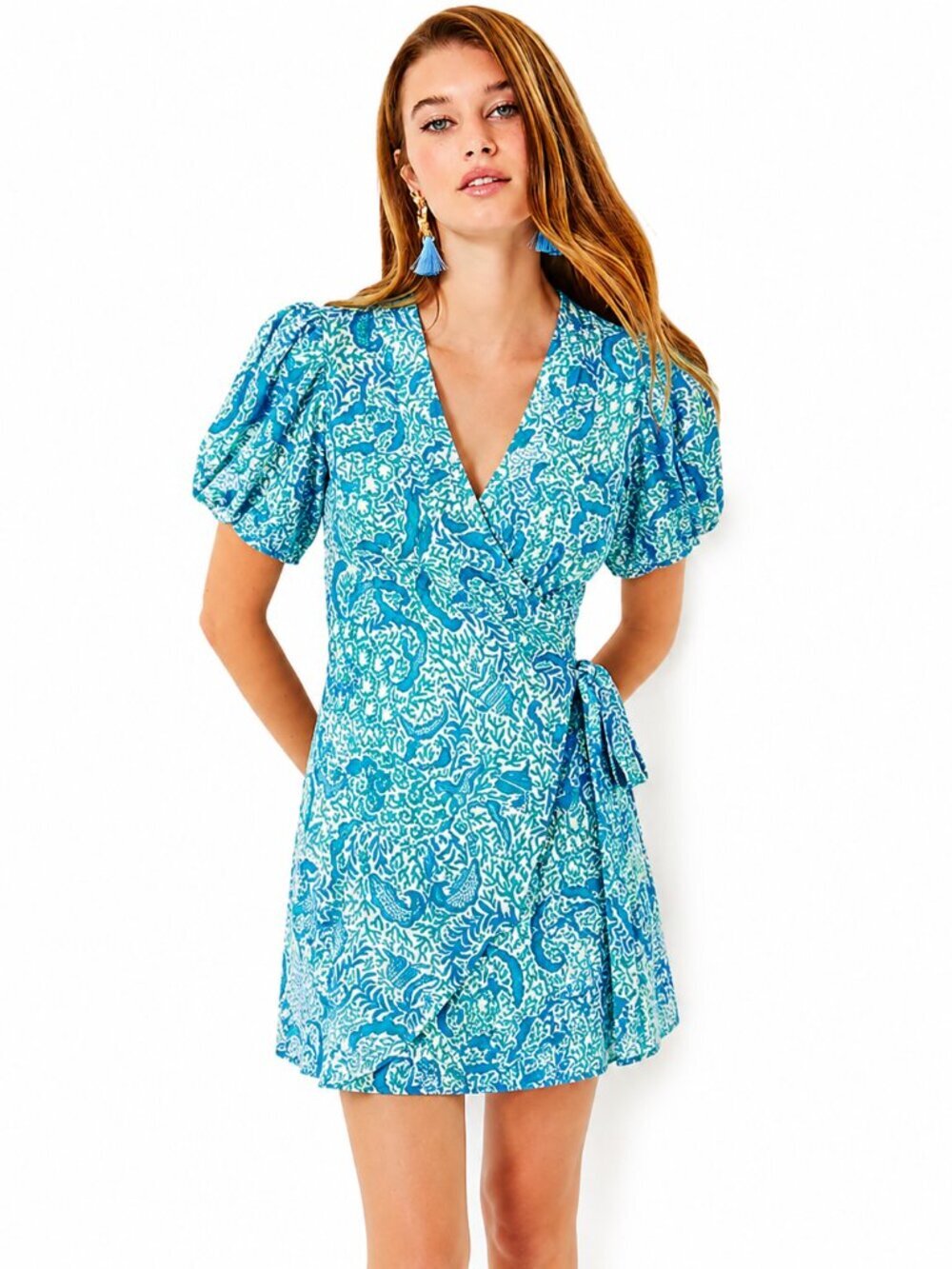NWT Lilly Pulitzer Sailynn Romper Short Sea Shell Wrap Dress V-Neck